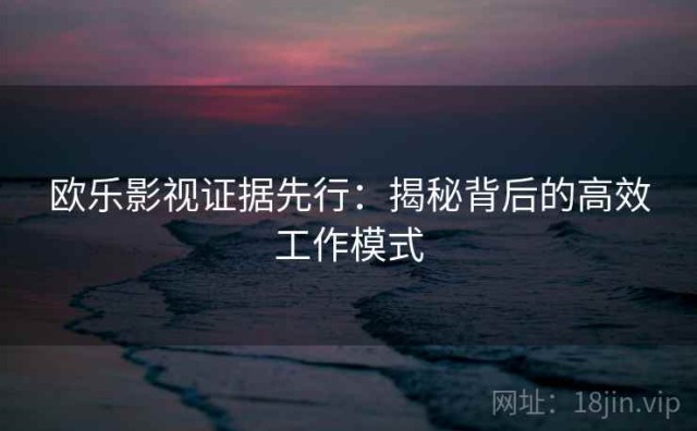 欧乐影视证据先行：揭秘背后的高效工作模式