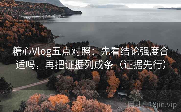糖心Vlog五点对照：先看结论强度合适吗，再把证据列成条（证据先行）