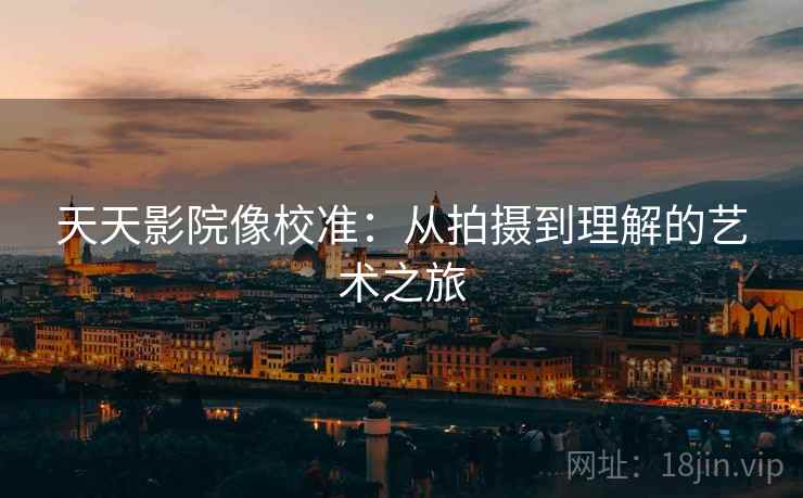 天天影院像校准：从拍摄到理解的艺术之旅