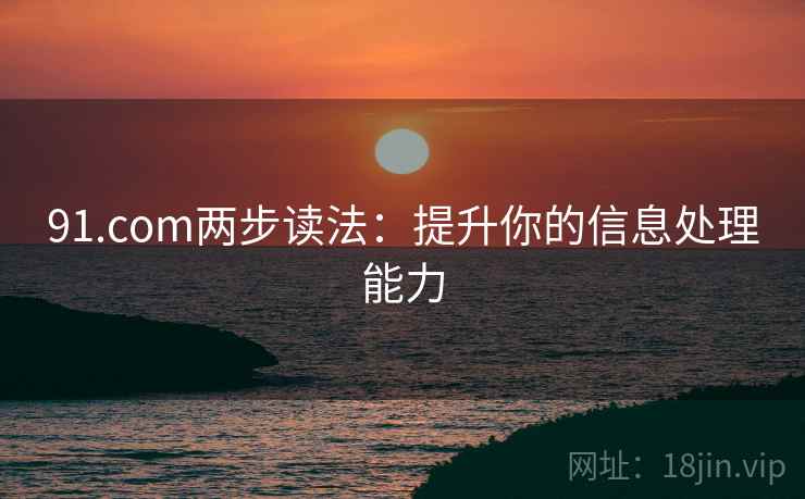 91.com两步读法:提升你的信息处理能力 91.com两步读法:提升你的信息处理能力